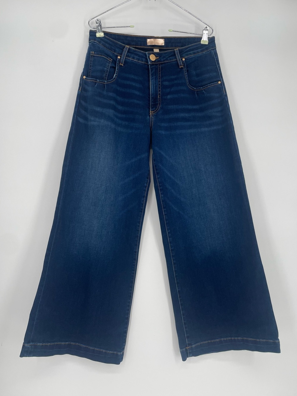 Kut from the Kloth Dark Wash Blue Wide Leg Meg Jeans Stretch High Rise